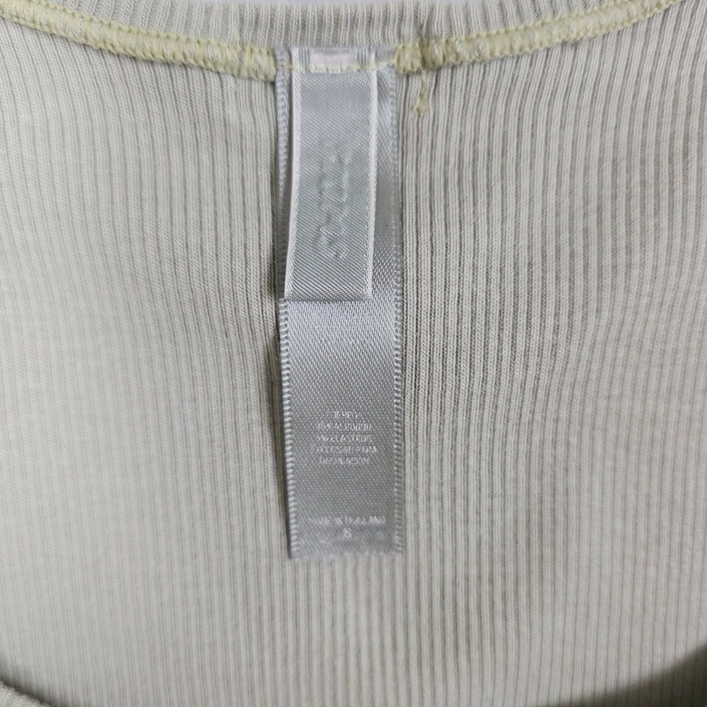 SKIMS Soft Lounge Tank Top Women S Sage Green Ribbed Scoop Neck Cropped Basic - Picture 3 of 7